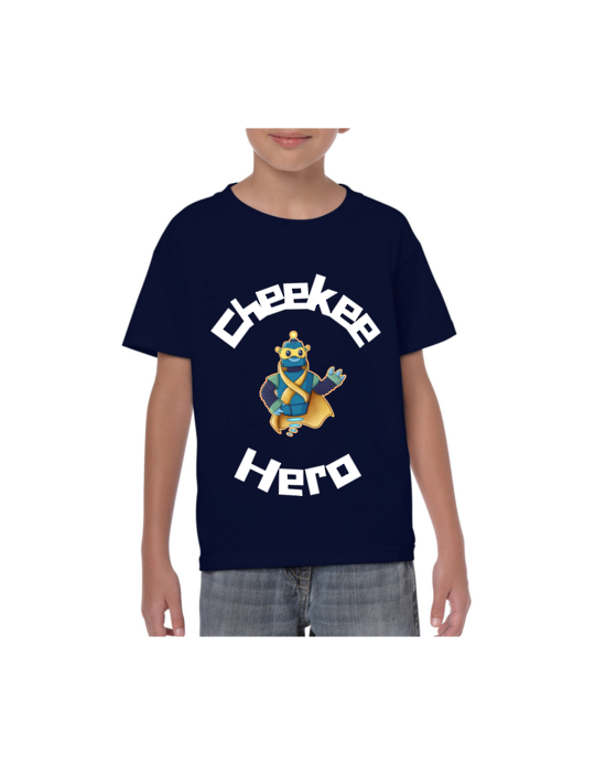 Cheekee Hero Crew Circle Tee (Kids) - NAVY